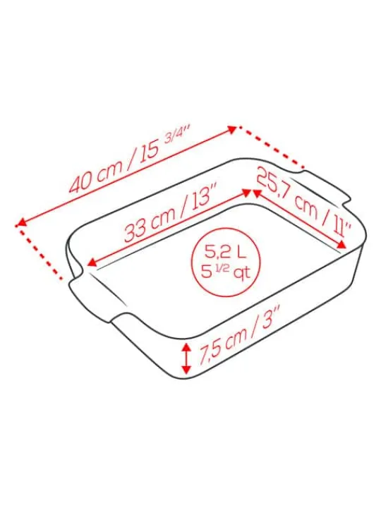Peugeot Saveurs Appolia Plat four céramique rectangle safran 40 cm - 15.75in -> Envie De Saveurs