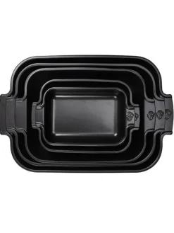 Peugeot Saveurs Appolia Plat four céramique rectangle noir satin 32 cm - 12.5in -><noscript><img width=