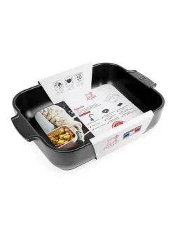 Peugeot Saveurs Appolia Plat four céramique rectangle noir satin 32 cm - 12.5in -><noscript><img width=