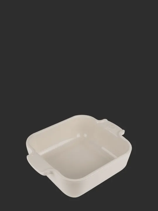 Peugeot Saveurs Appolia Plat four céramique individuel carré, écru, 18 cm - -> Idées Cadeaux -50€|Plats Individuels