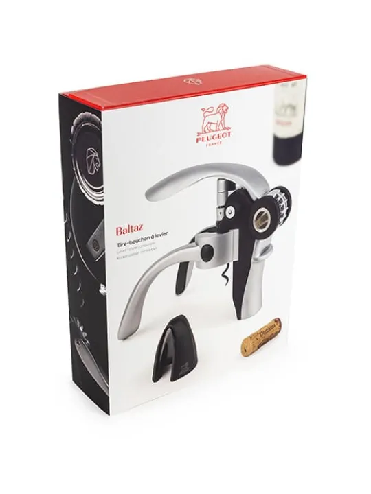 Peugeot Saveurs Baltaz tire-bouchon à levier couleur gris métallisé avec coupe-capsule 14 cm -> Idées Cadeaux -100€|Tire-bouchons