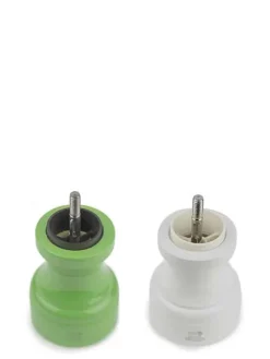 Peugeot Saveurs Bistro Duo de moulins à poivre et à sel manuels en bois laqué, vert et blanc, 10 cm - 4in -><noscript><img width=