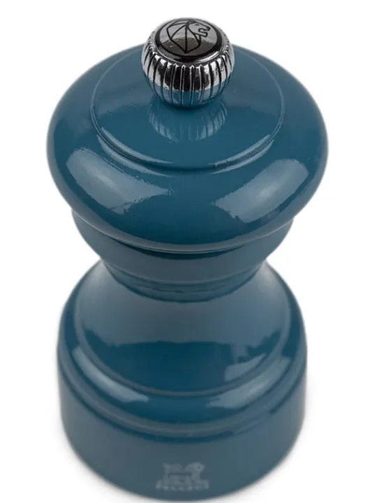 Peugeot Saveurs Bistro Moulin à poivre manuel en bois laqué, bleu pacifique, 10 cm - 4" -> Envie De Couleurs|Moulins À Poivre