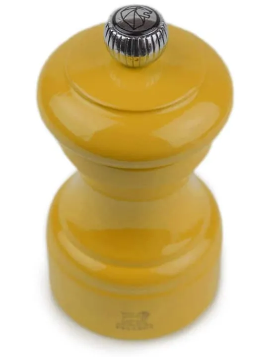 Peugeot Saveurs Bistro Moulin à poivre manuel en bois laqué, safran, 10 cm - 4in. -> Envie De Couleurs|Moulins À Poivre