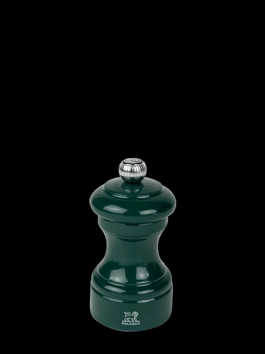 Peugeot Saveurs Bistro Moulin à poivre manuel en bois laqué, vert forêt, 10 cm - 4in. -> Envie De Couleurs|Moulins À Poivre