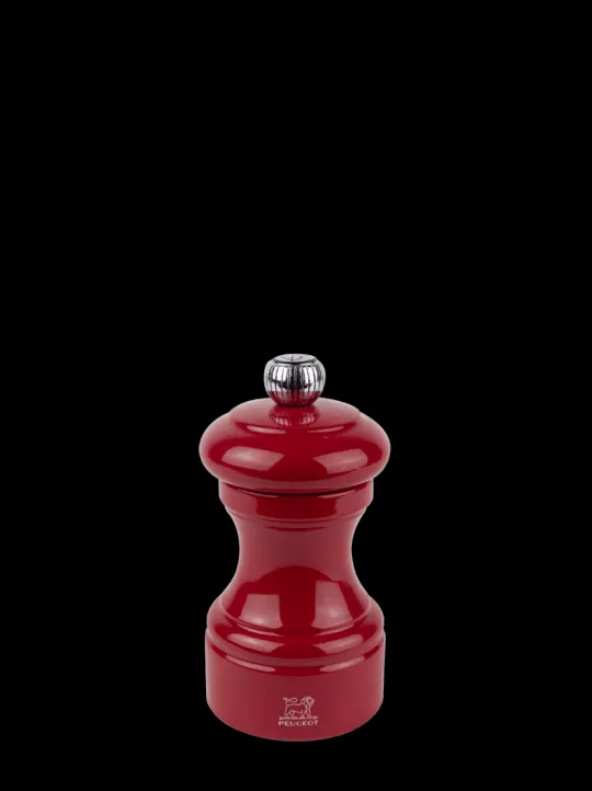 Peugeot Saveurs Bistro Moulin à poivre manuel en bois laqué, rouge passion, 10 cm - 4" -> Idées Cadeaux -50€|Envie De Couleurs