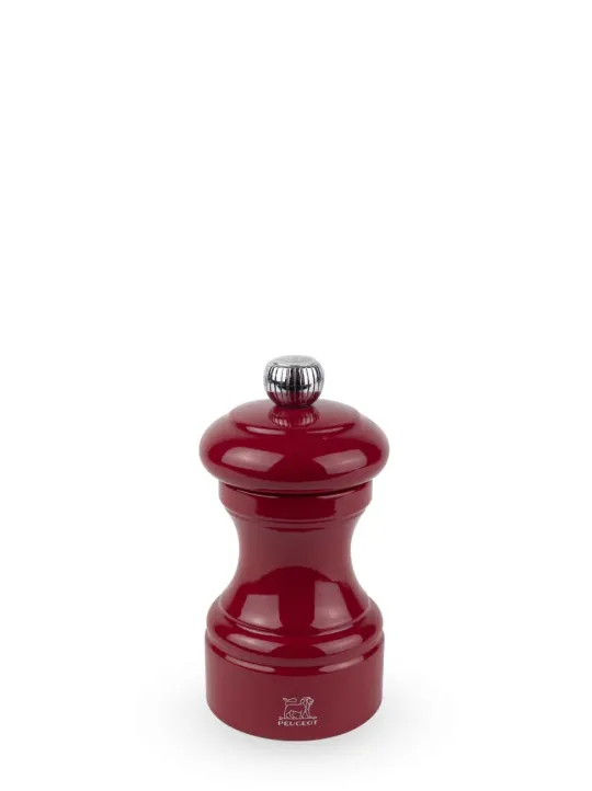 Peugeot Saveurs Bistro Moulin à sel manuel en bois laqué, rouge passion, 10 cm - 4" -> Envie De Couleurs|Moulins À Sel Et Salières