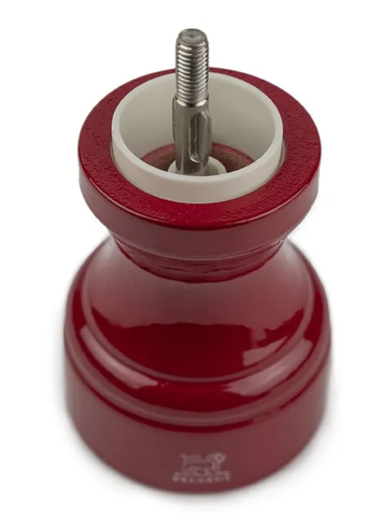 Peugeot Saveurs Bistro Moulin à sel manuel en bois laqué, rouge passion, 10 cm - 4" -> Envie De Couleurs|Moulins À Sel Et Salières