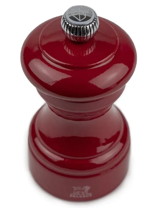 Peugeot Saveurs Bistro Moulin à sel manuel en bois laqué, rouge passion, 10 cm - 4" -> Envie De Couleurs|Moulins À Sel Et Salières