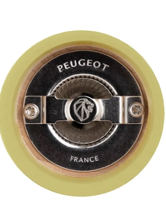 Peugeot Saveurs Bistro moulin à sel manuel en bois, jaune paille, 8 cm - 3,2in. -> Moulins À Sel Et Salières