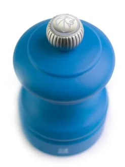 Peugeot Saveurs Bistro Moulin à sel manuel en bois, bleu pétrole, 8 cm - 3" -><noscript><img width=