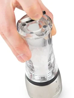 Peugeot Saveurs Daman Moulin à sel manuel en acryl et inox u'select 21 cm -><noscript><img width=