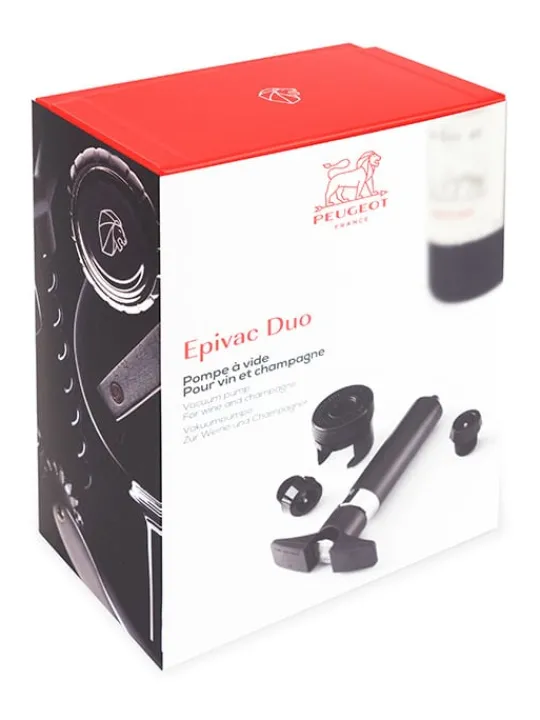 Peugeot Saveurs Epivac duo pompe à vide conservateur de vins tranquilles et effervescents -> Idées Cadeaux -50€|Accessoires Vin Et Champagne