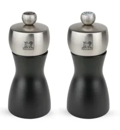 Peugeot Saveurs Fidji Duo de moulins à poivre et à sel en bois et inox couleur noir 12 cm -><noscript><img width=