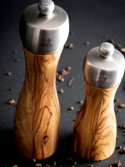 Peugeot Saveurs Fidji Moulin à poivre manuel en bois d' et inox 15cm -><noscript><img width=