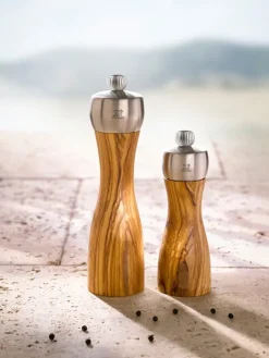 Peugeot Saveurs Fidji moulin à sel manuel en bois d' et inox 15cm -><noscript><img width=
