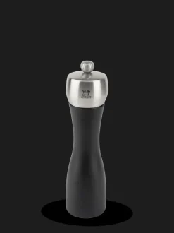 Peugeot Saveurs Fidji Moulin à sel manuel en bois et inox couleur 20 cm -> Moulins À Sel Et Salières