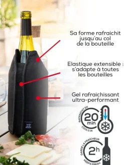 Peugeot Saveurs Frizz Rafraîchisseur extensible vins & champagnes, , 23 cm -> Idées Cadeaux -50€|Accessoires Vin Et Champagne