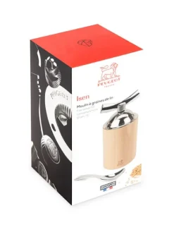 Peugeot Saveurs Isen moulin à graines de lin manuel en bois et inox couleur naturel 13 cm -><noscript><img width=