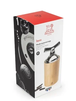 Peugeot Saveurs Isen moulin à poivres longs et gros grains de poivre manuel en bois couleur naturel 16 cm - 6,25" -><noscript><img width=