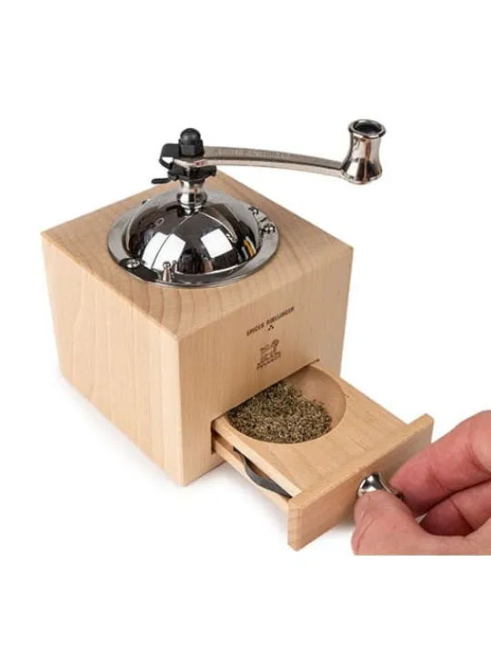 Peugeot Saveurs Le moulin d'olivier roellinger Moulin à poivre manuel en bois avec manivelle, , 13 cm - 5in -> Idées Cadeaux -100€|Envie De Saveurs