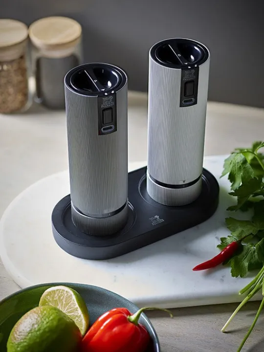 Peugeot Saveurs Linéa Plateau pour deux moulins, bambou, mat -> Idées Cadeaux -50€|Accessoires Moulins