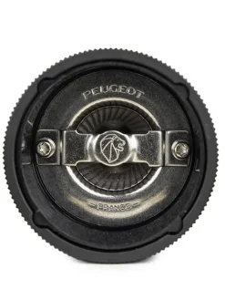 Peugeot Saveurs Line Moulin à sel manuel en bois et aluminium noir mat, 12 cm - 4,75in -><noscript><img width=
