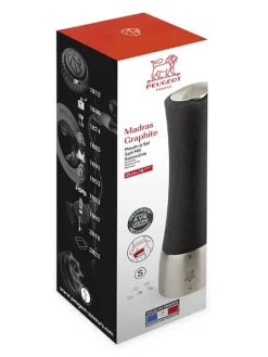Peugeot Saveurs Madras Moulin à sel manuel en bois et inox, u'select, , 21 cm- 8" -><noscript><img width=