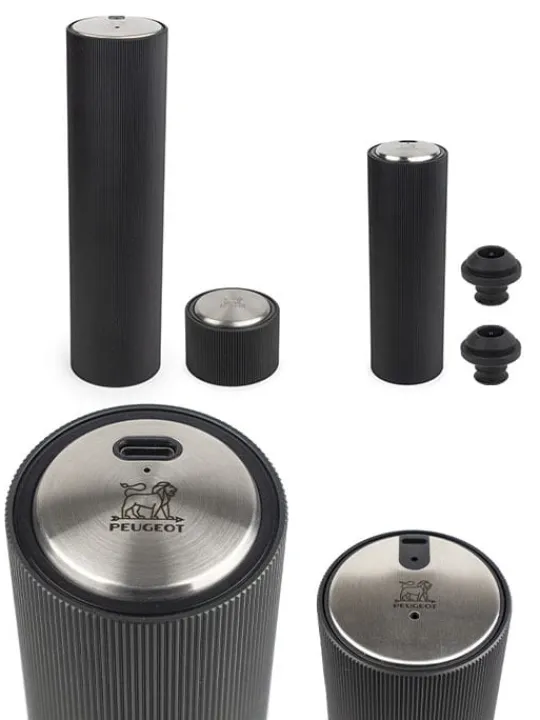 Peugeot Saveurs Master of wine Coffret cadeau - tire-bouchon électrique line reverse et pompe de conservation électrique line preserve noir mat. -> Coffrets Cadeaux|Envie De Design