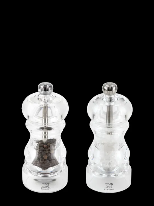 Peugeot Saveurs Nancy Duo de moulins à poivre et à sel manuels en acryl 12 cm -> Duos Et Combi 2 En 1|Moulins À Sel Et Salières