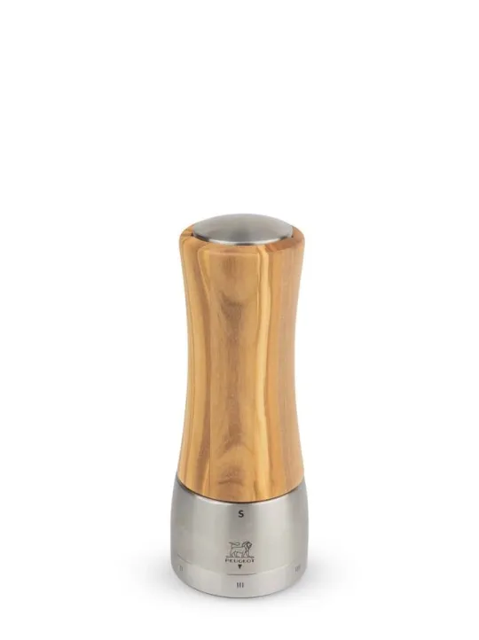 Peugeot Saveurs Pack madras bois d'olivier u'select 16 cm Duo de moulins à poivre et à sel u'select 16 cm et ses épices -> Duos Et Combi 2 En 1|Moulins À Sel Et Salières