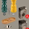 Peugeot Saveurs Pack parisrama u'select vert forêt et jaune safran 15cm Duo de moulins à poivre et à sel en bois u'select avec entonnoir inox -> Duos Et Combi 2 En 1|Moulins À Sel Et Salières