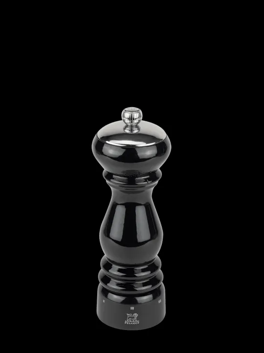 Peugeot Saveurs Paris icône moulin à sel manuel en bois laqué noir, u'select 18 cm - 7" -> Envie De Design|Moulins À Sel Et Salières