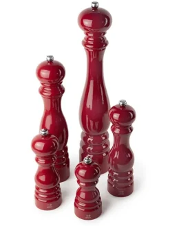 Peugeot Saveurs Paris Moulin à sel manuel en bois, laqué rouge passion, 30 cm - 12in -><noscript><img width=