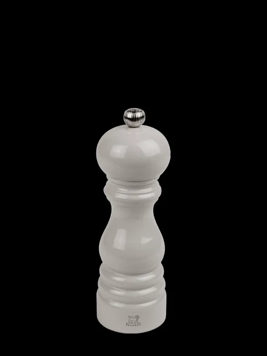 Peugeot Saveurs Paris Moulin à sel manuel en bois laqué, gris perle, 18 cm - 7in. -> Idées Cadeaux -50€|Moulins À Sel Et Salières