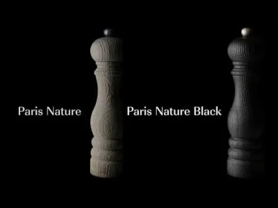 Peugeot Saveurs Paris nature black Moulin à poivre manuel en bois upcyclé noir, 12 cm - 5in -> Moulins À Poivre