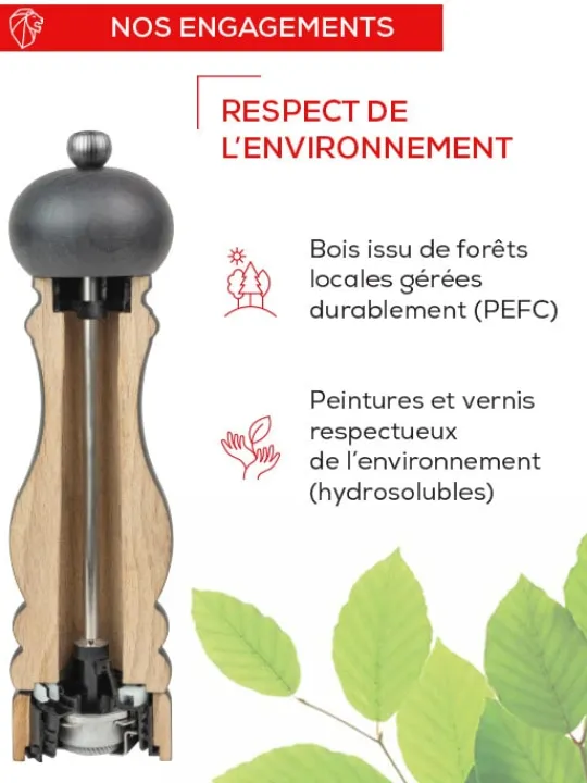 Peugeot Saveurs Paris u'select moulin à sel manuel en bois, u'select, collection , 18 cm - 7in -> Idées Cadeaux -100€|Moulins À Sel Et Salières