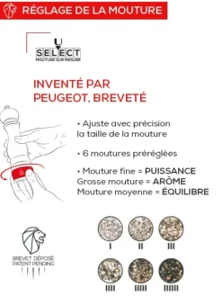 Peugeot Saveurs Paris u'select Moulin à sel manuel en bois, u'select, , 15 cm -><noscript><img width=