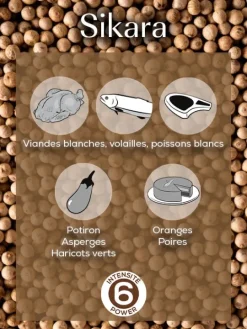 Peugeot Saveurs Sikara Poivre blanc de madagascar, 60g - 3 sachets fraicheur de 20g -> Idées Cadeaux -50€|Envie De Saveurs