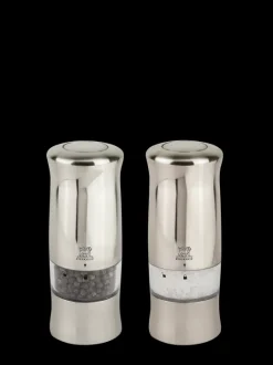 Peugeot Saveurs Zeli duo de moulins à poivre et à sel électriques 14 cm -> Duos Et Combi 2 En 1|Moulins À Sel Et Salières