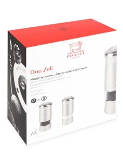 Peugeot Saveurs Zeli duo de moulins à poivre et à sel électriques 14 cm -><noscript><img width=
