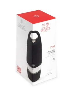 Peugeot Saveurs Zest Moulin à sel électrique en abs soft touch couleur noir 18 cm -> Moulins À Sel Et Salières